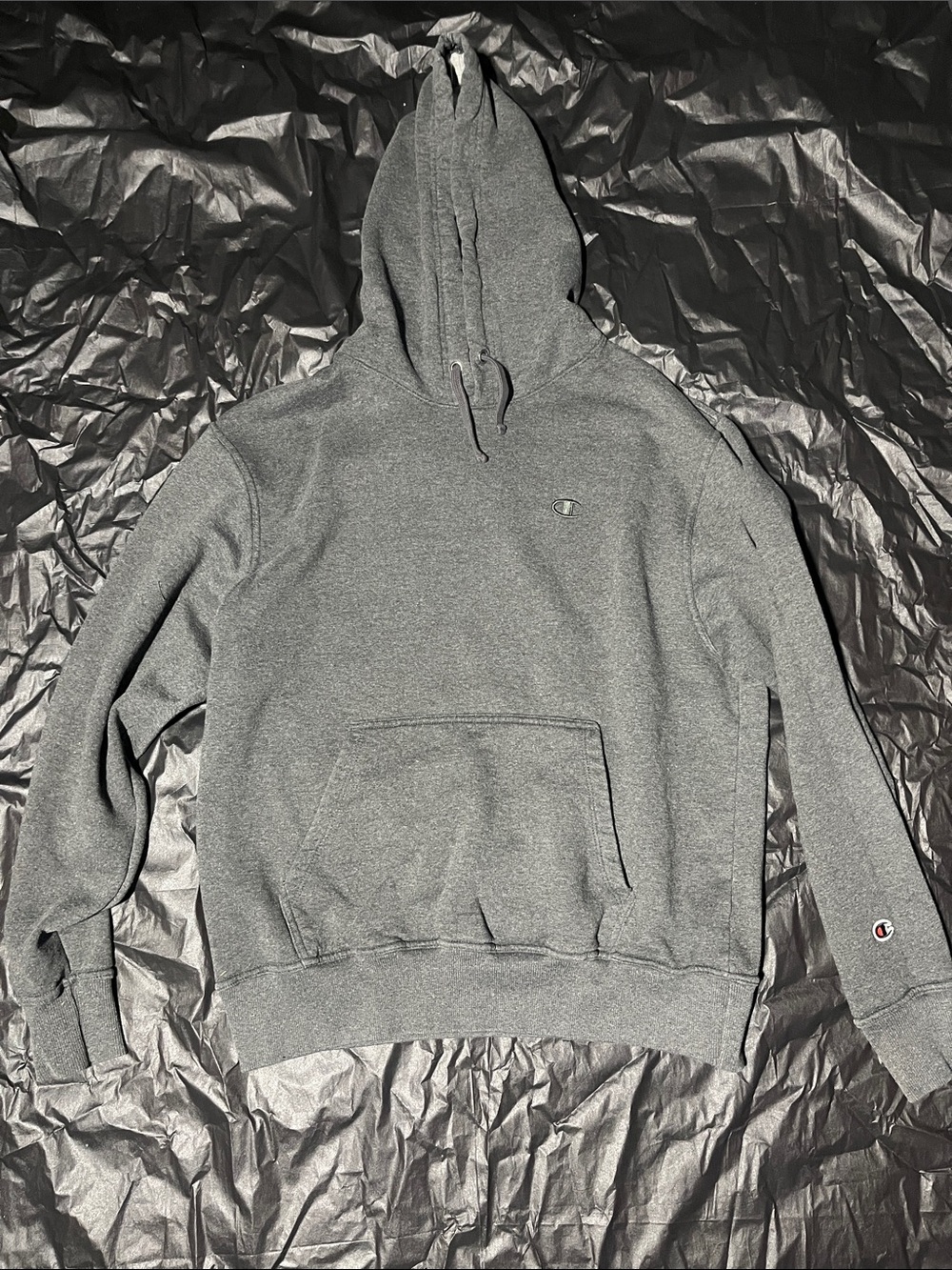Champion Charcoal Gray Pullover Hoodie - Small Logo